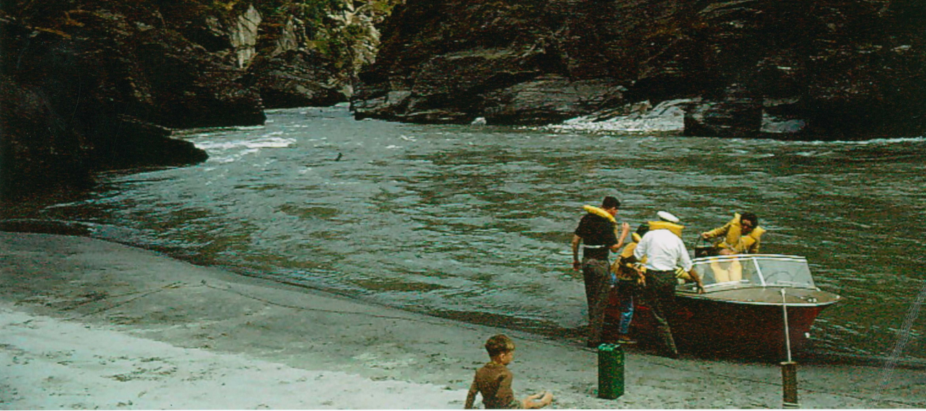 Shotover Jet beach family