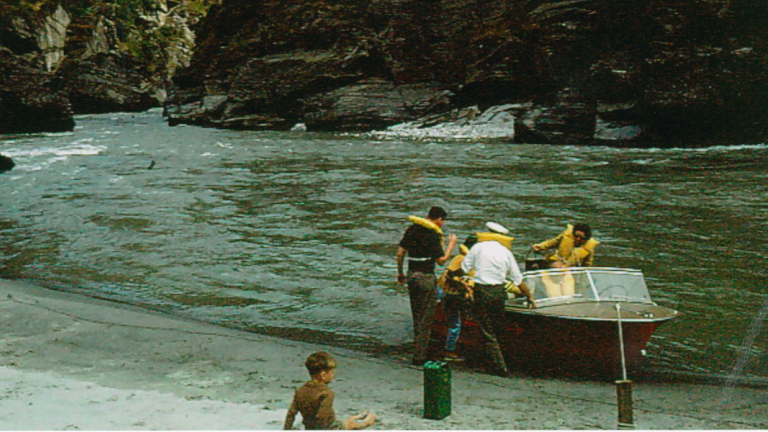 Shotover Jet beach family  